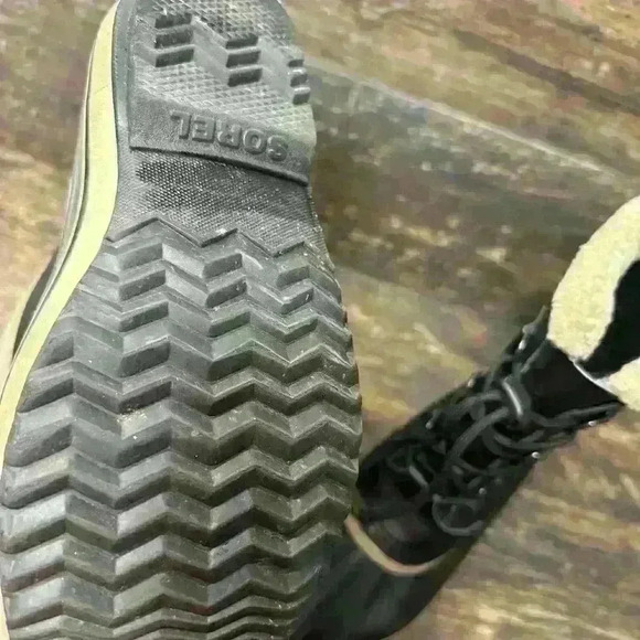 Sorel Waterproof Black Rain Snow Boots Women’s Size 5 - Picture 7 of 8